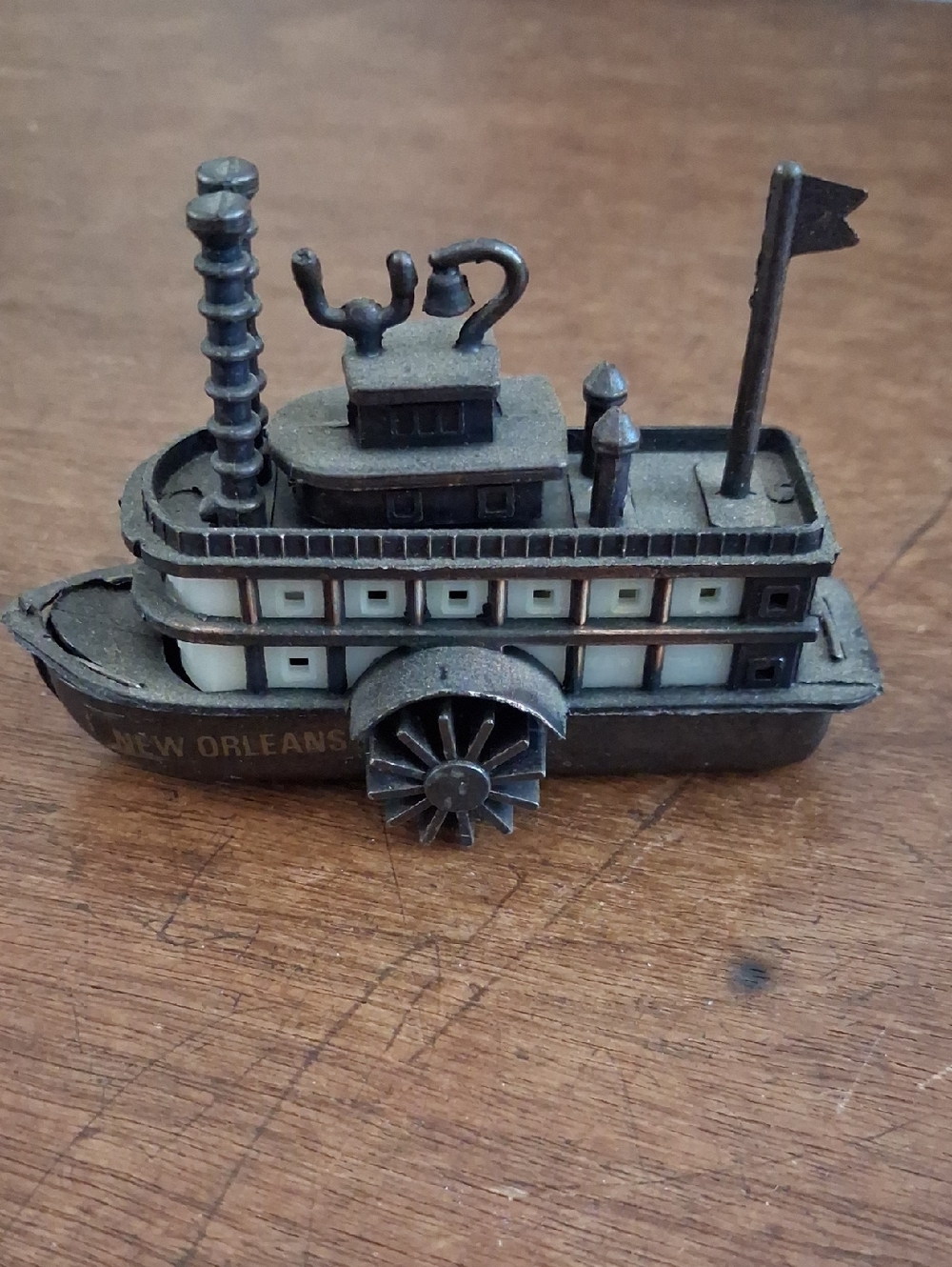 Vintage Mark Twain Steamboat Antique Bronze Pencil Sharpener